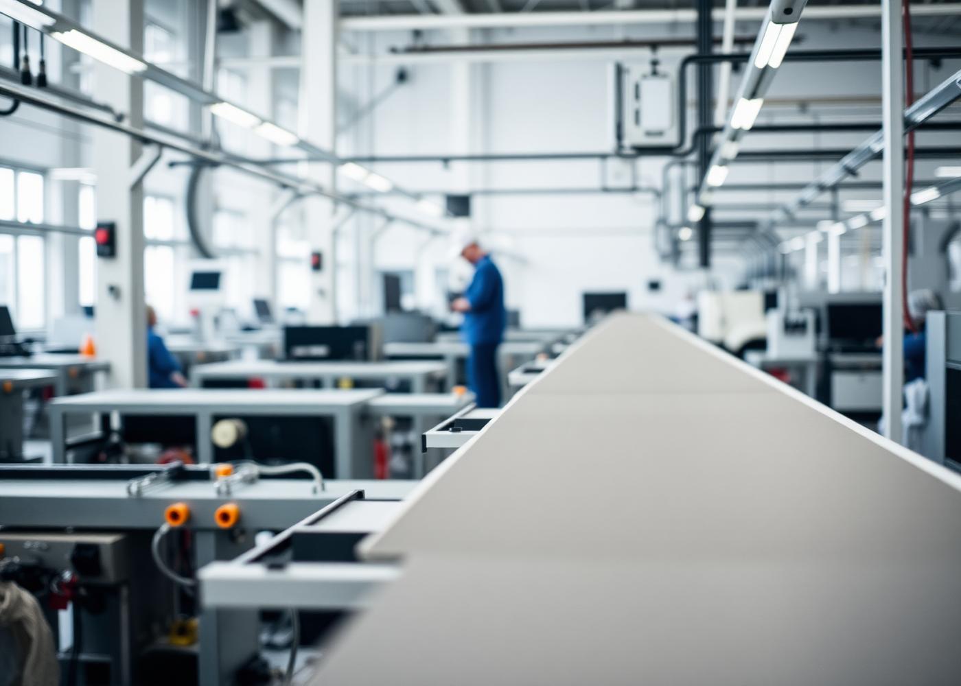 Modern factory production line